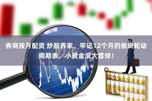 券商按月配资 炒股养家，牢记12个月的板块轮动周期表，小资金滚大雪球！